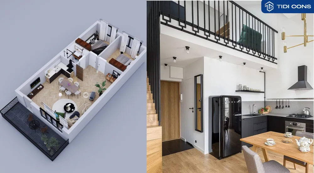 thiết kế nội thất chung cư mini
