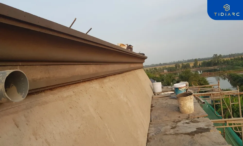 Đắp mái ngói biệt thự tân cổ điển đồng tháp