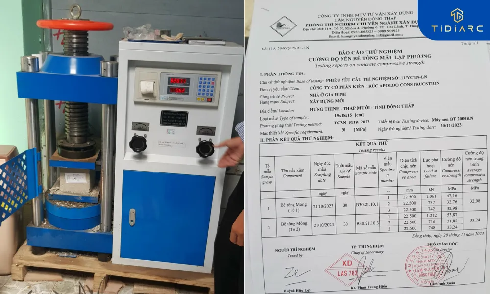 Đổ bê tông sàn biệt thự tân cổ điển đồng tháp