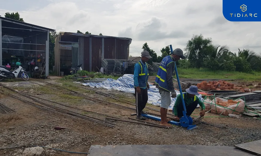 Gia công copha cốt thép dầm sàn biệt thự tân cổ điển đồng tháp