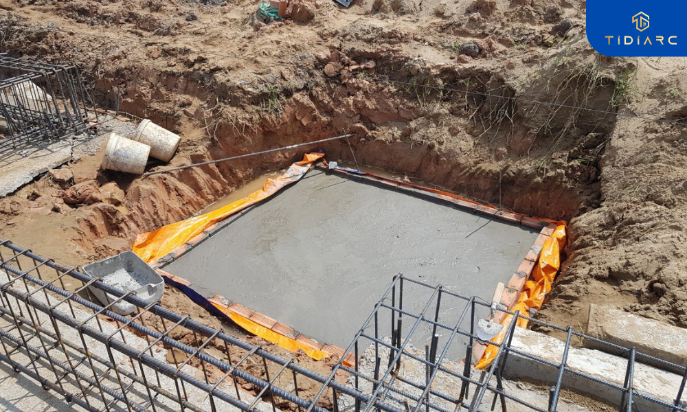 Gia công cốt thép đài dầm móng, cổ cột