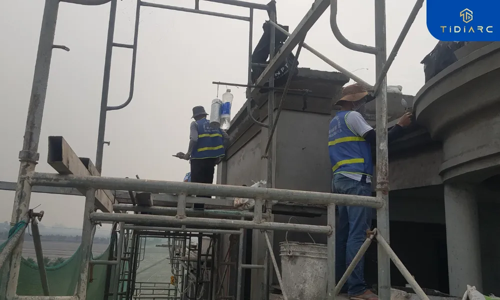 Thi công phần thô biệt thự tân cổ điển đồng tháp