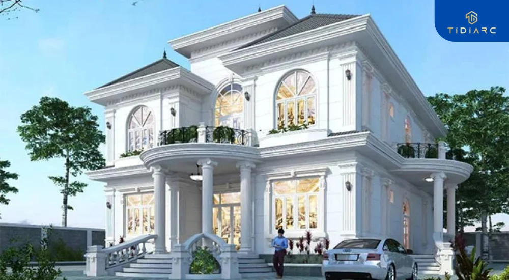 mặt tiền biệt thự tân cổ điển