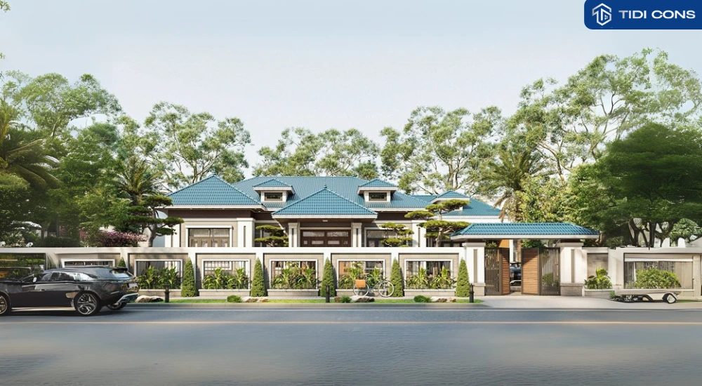 thiết kế biệt thự nhà vườn trên đất 2000m2