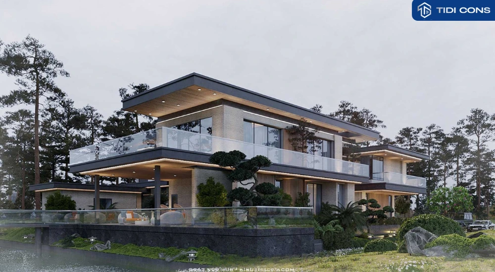 thiết kế biệt thự nhà vườn trên đất 2000m2