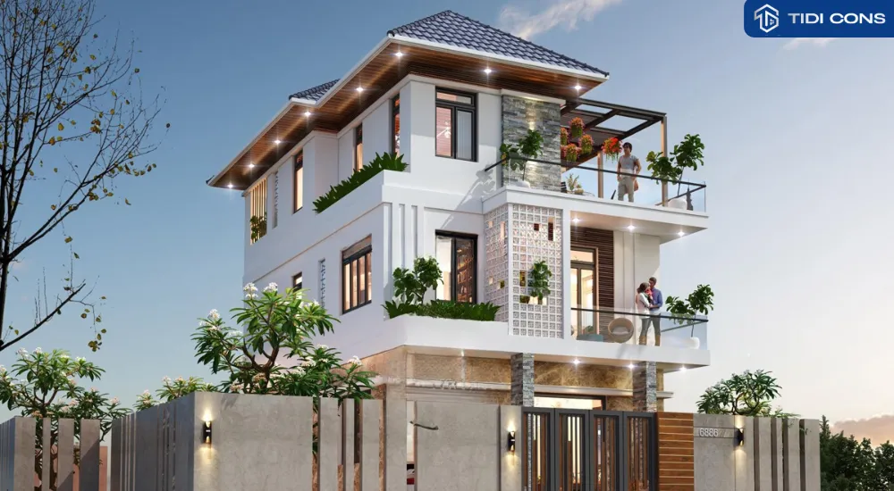 mẫu nhà phố 3 tầng đẹp