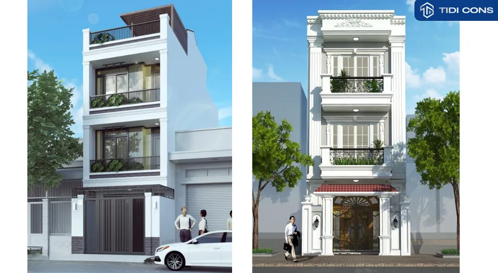 mẫu nhà phố 3 tầng đẹp