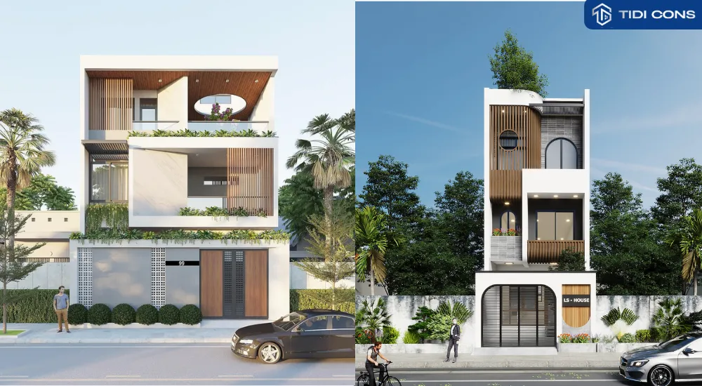 mẫu nhà phố 3 tầng đẹp