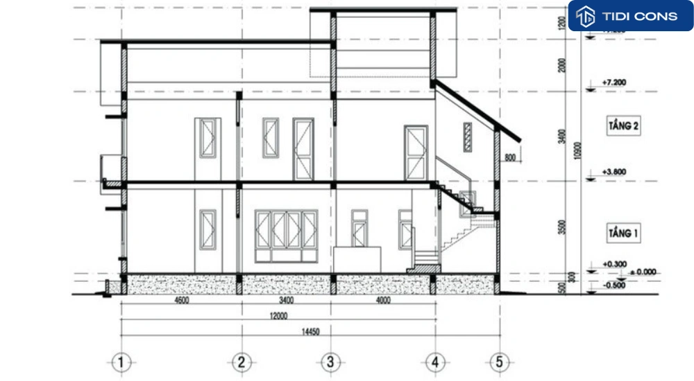 nhà phố 2 tầng đẹp