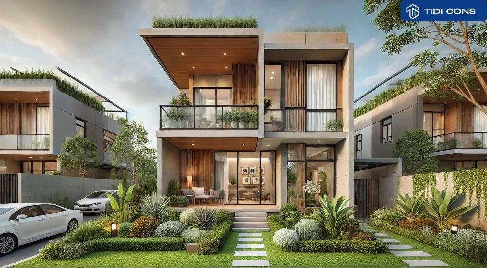 thiết kế nhà 5x11m 2 tầng