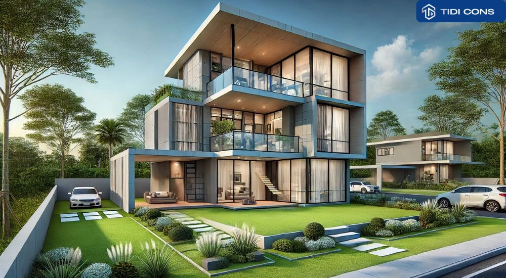 thiết kế nhà 5x11m 2 tầng