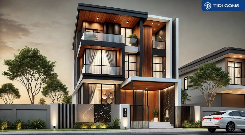 thiết kế nhà 5x11m 2 tầng