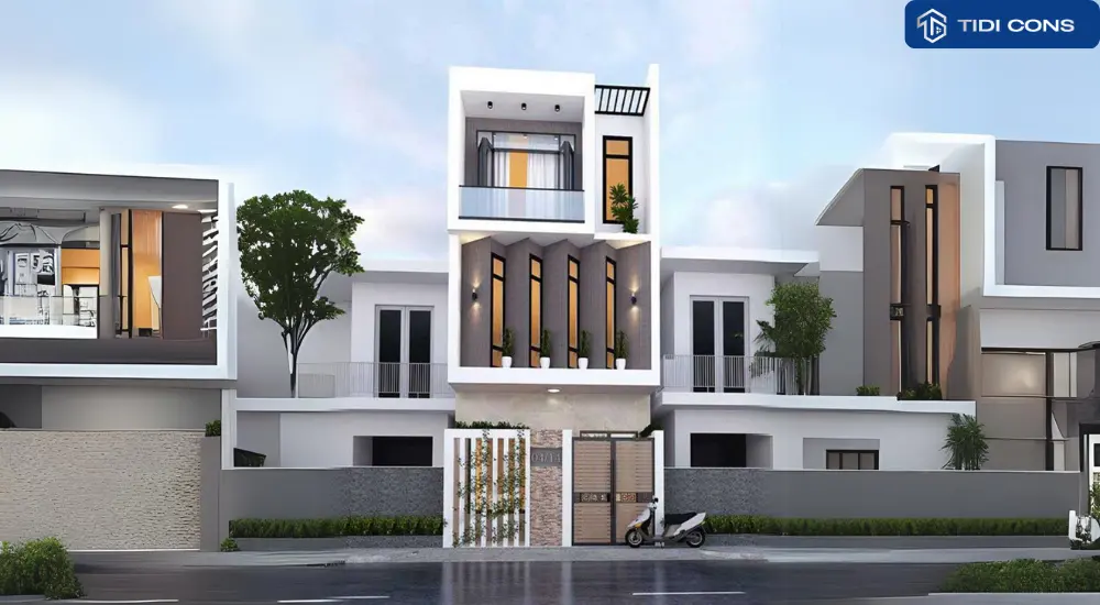 thiết kế nhà diện tích 5x16m