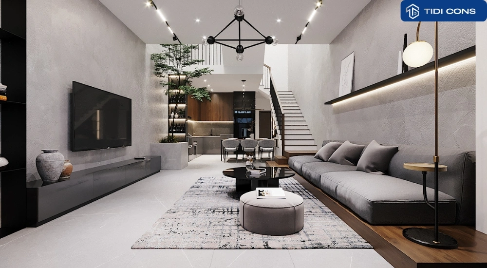 thiết kế nhà phố 2 tầng