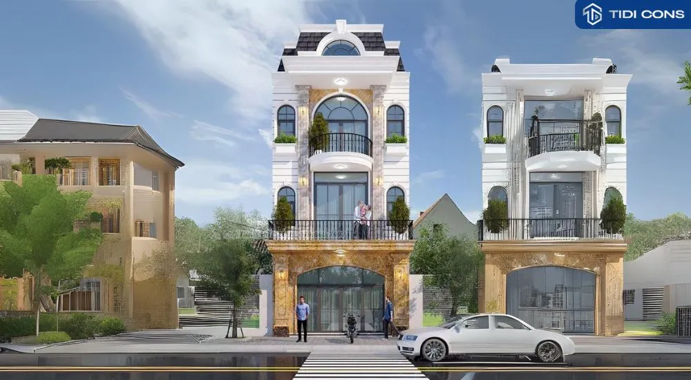thiết kế nhà phố 3 tầng
