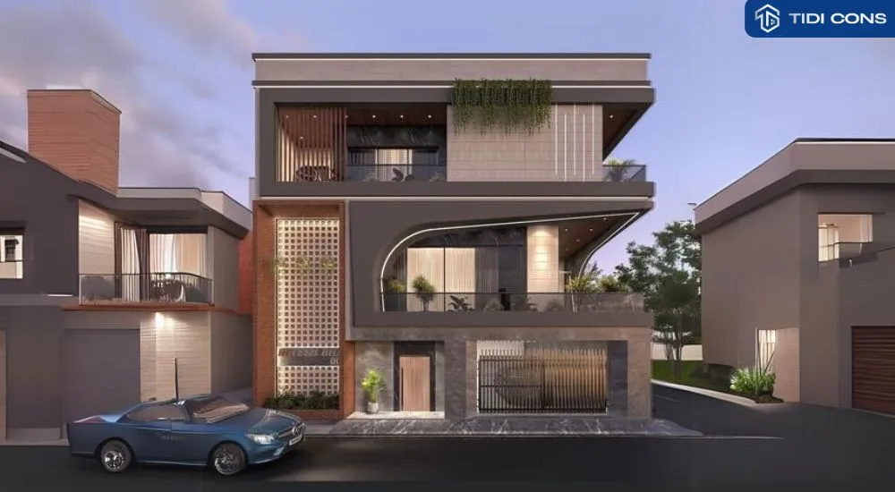 thiết kế nhà phố 3 tầng