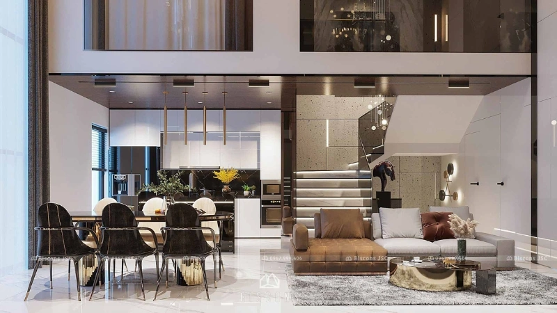 thiết kế nội thất nhà phố 3 tầng