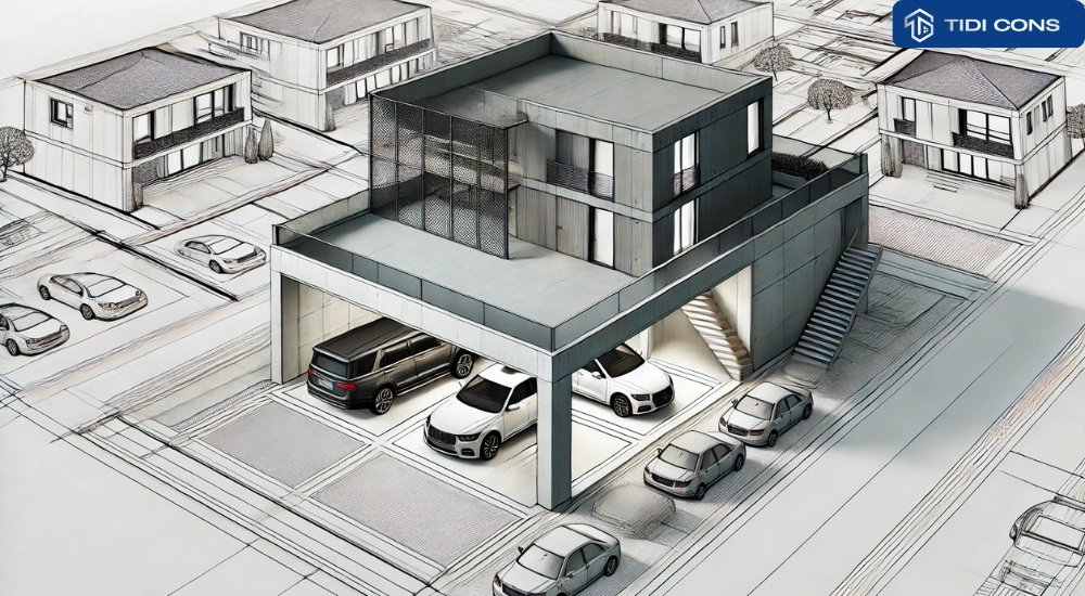 thiết kế tầng hầm nhà phố