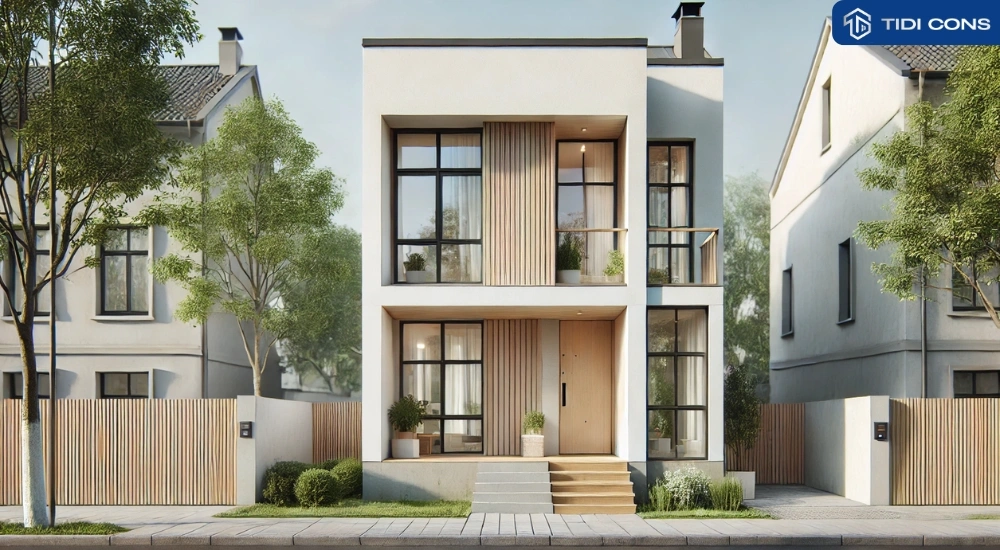 mẫu nhà 2 tầng mặt phố