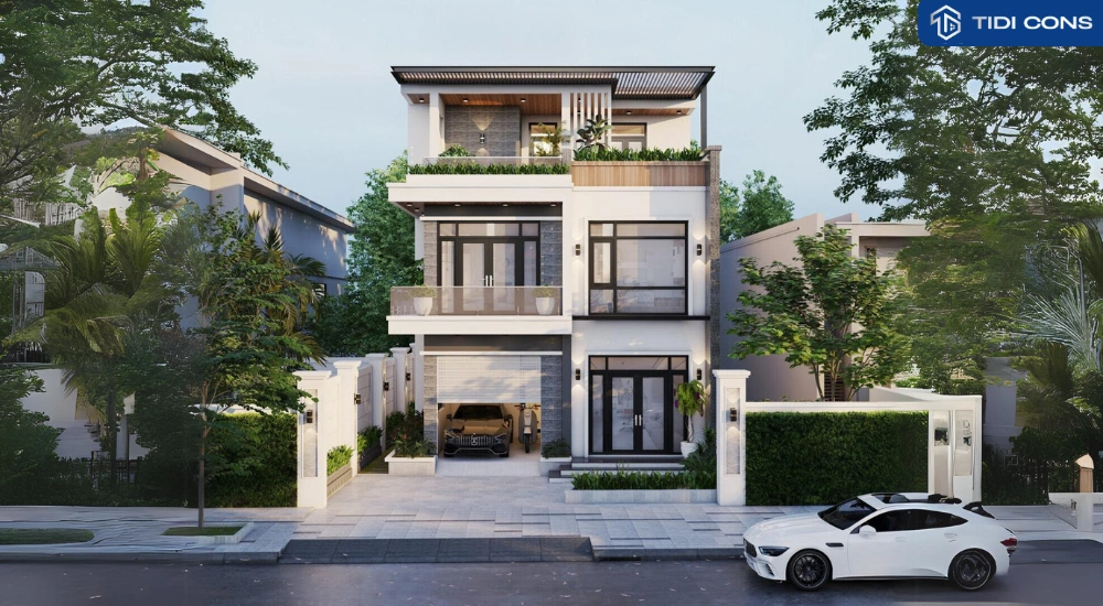 mẫu nhà 3 tầng mặt tiền 7m