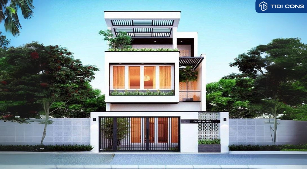 mẫu nhà 3 tầng mặt tiền 7m