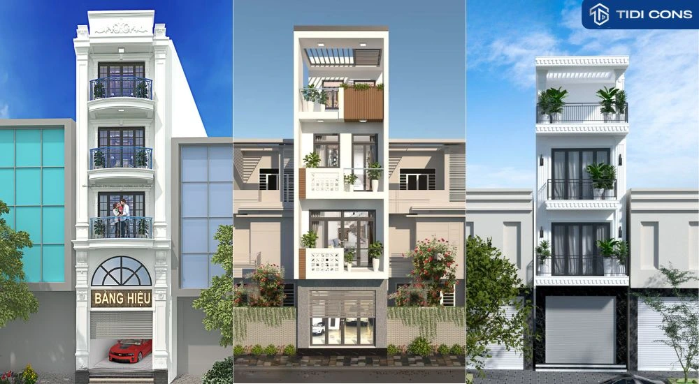mẫu nhà ống 4 tầng mặt tiền 4m