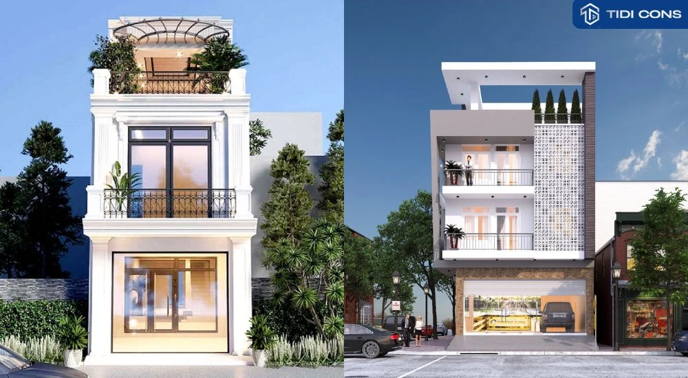 nhà 3 tầng 1 tum