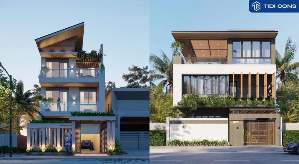 nhà 3 tầng đẹp hiện đại