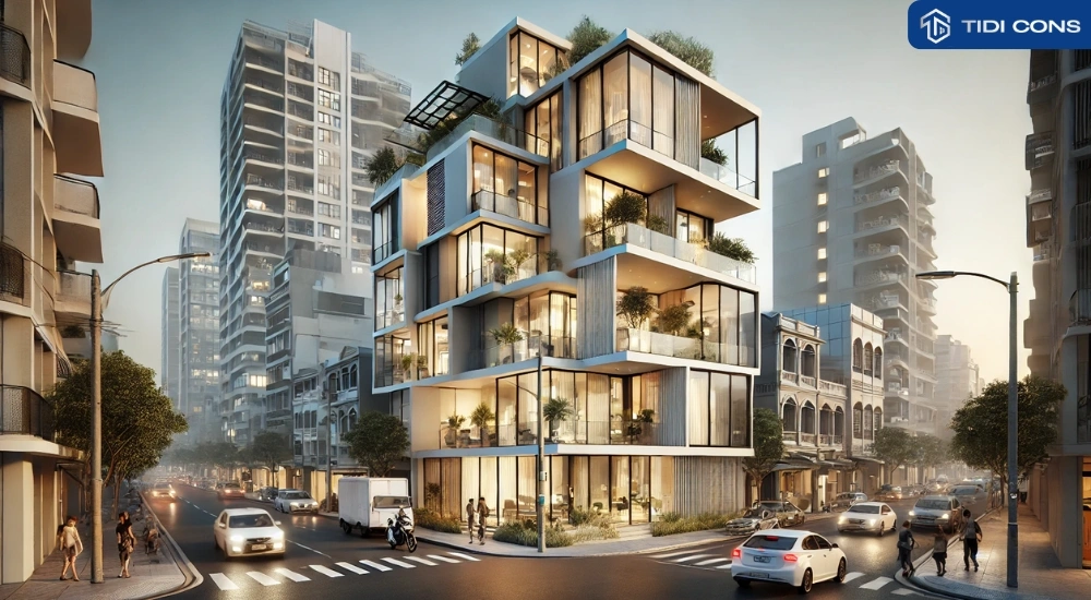 nhà 6 tầng hiện đại