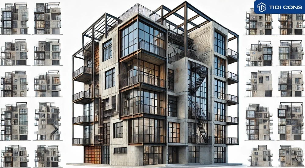nhà 6 tầng hiện đại