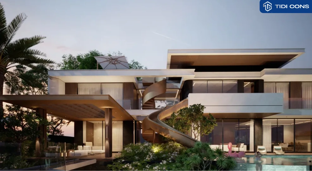 nhà villa 2 tầng