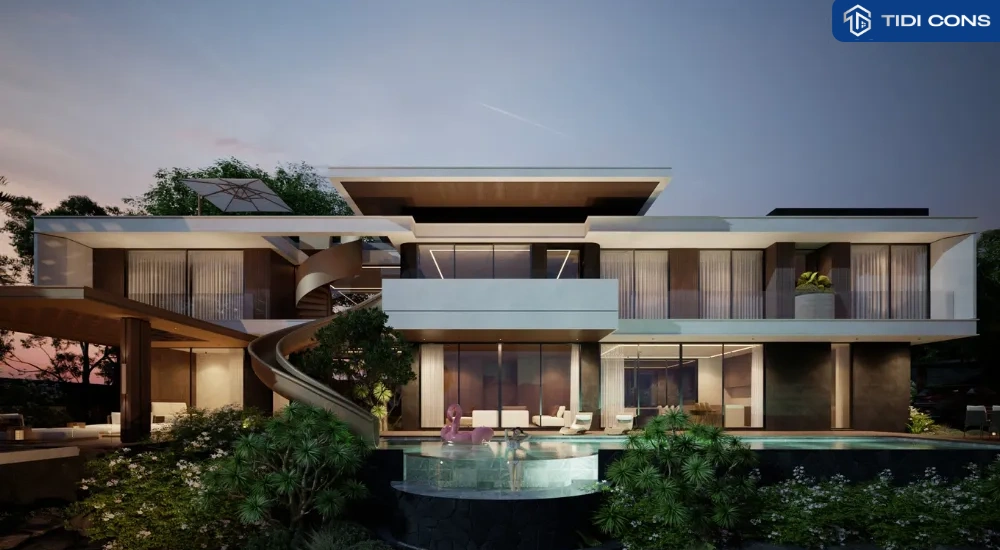nhà villa 2 tầng