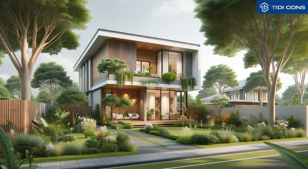 thiết kế nhà 2 tầng 5x17m