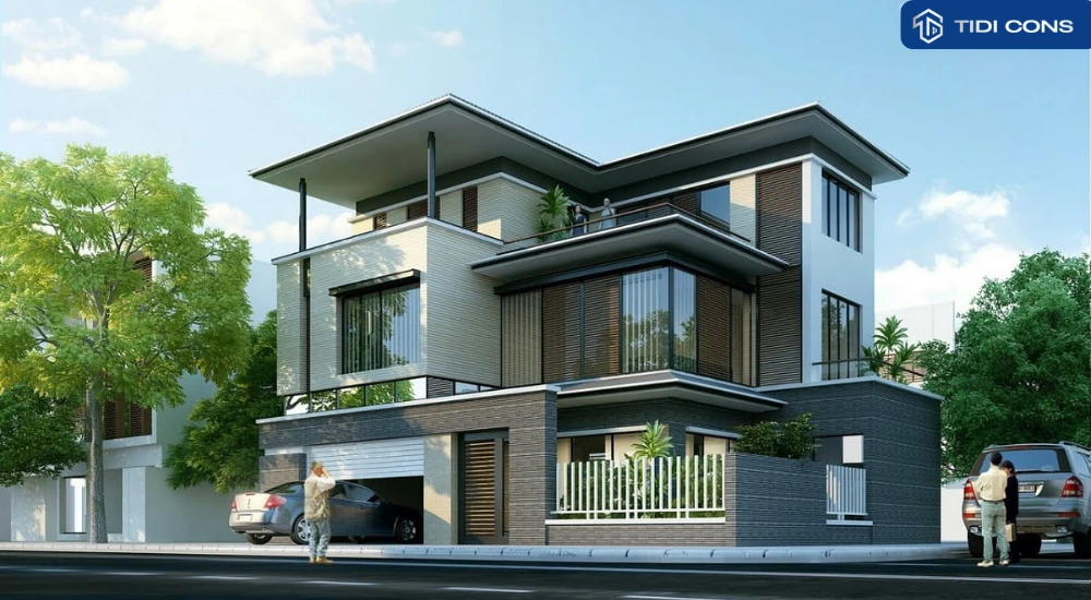 mẫu nhà phố 1 trệt 1 lầu