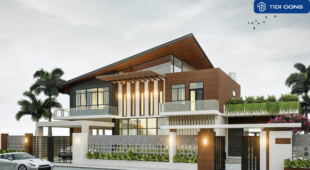 mẫu nhà phố 1 trệt 1 lửng