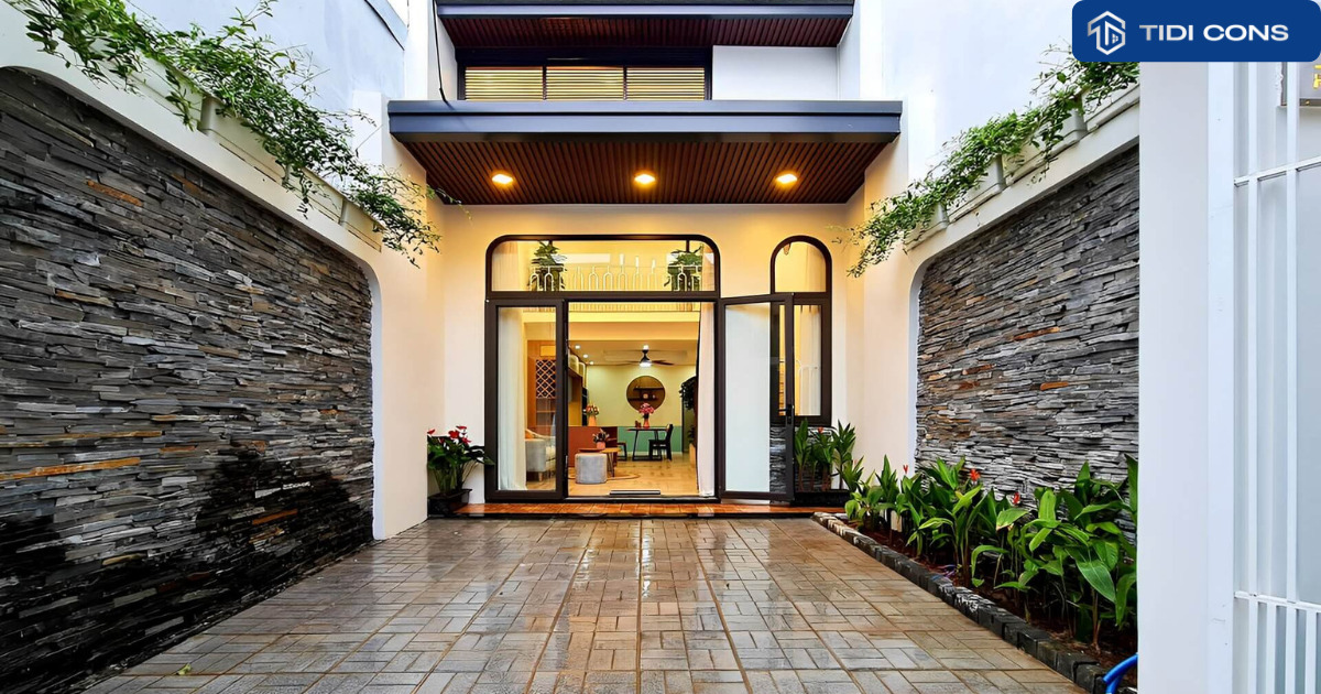 mẫu nhà phố 1 trệt 1 lửng