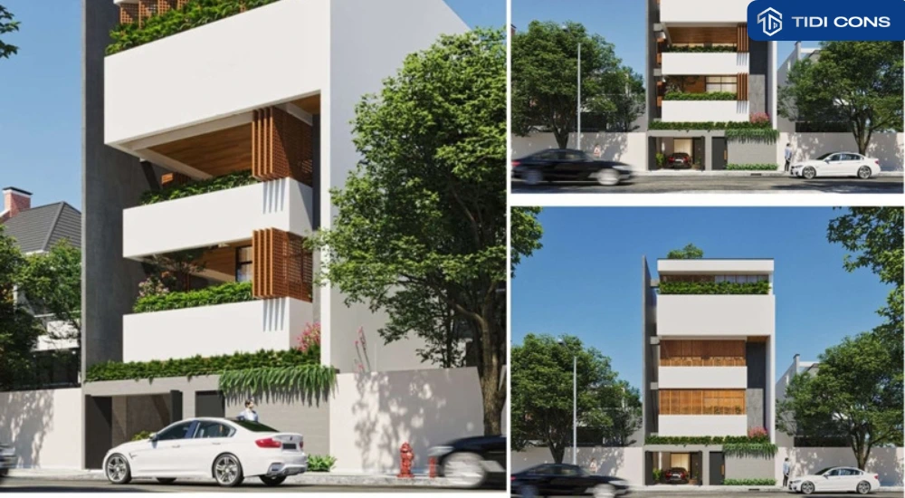 thiết kế nhà phố 5 tầng