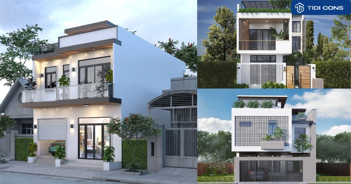 mẫu nhà phố 1 trệt 1 lầu