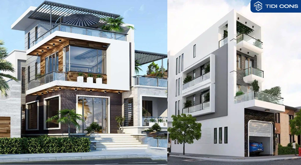 Nhà ống 2 mặt tiền 2 tầng