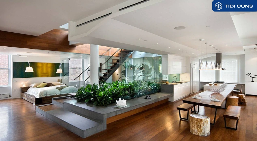 thiết kế nhà phố có sân vườn