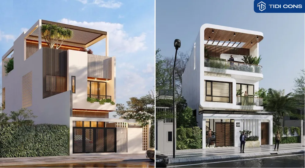 nhà phố tầng lửng