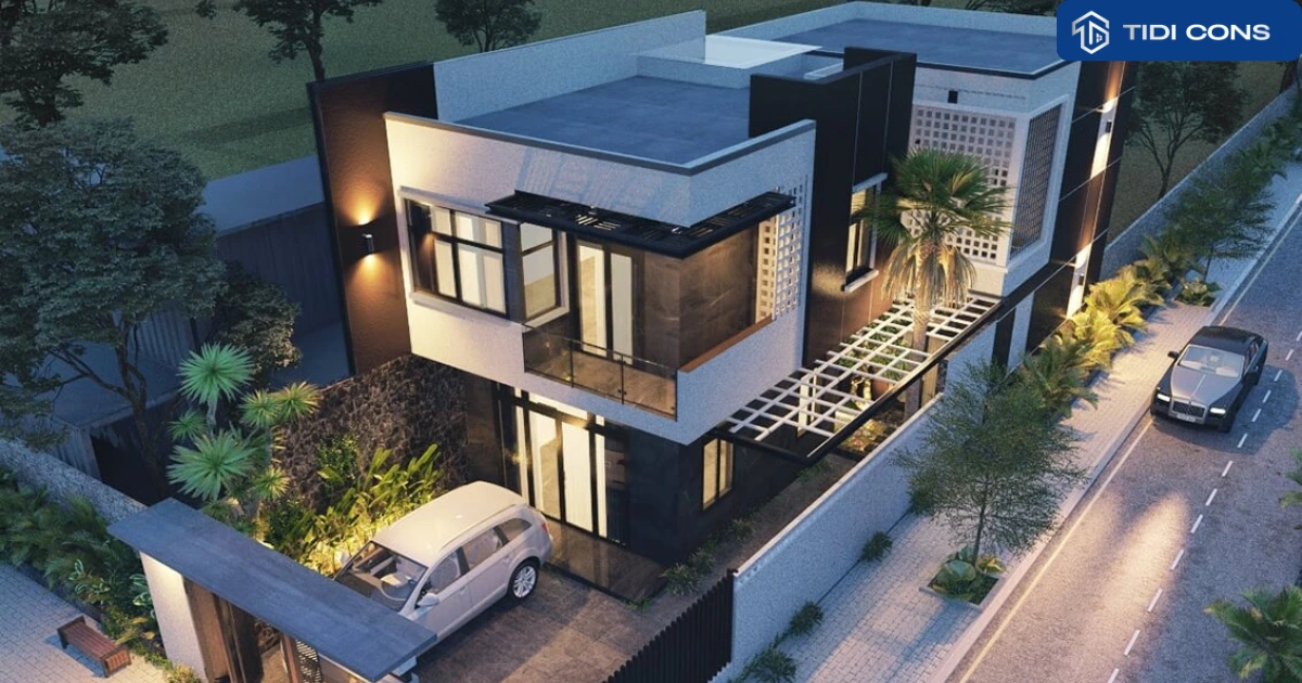 nhà phố 2 tầng 2 mặt tiền