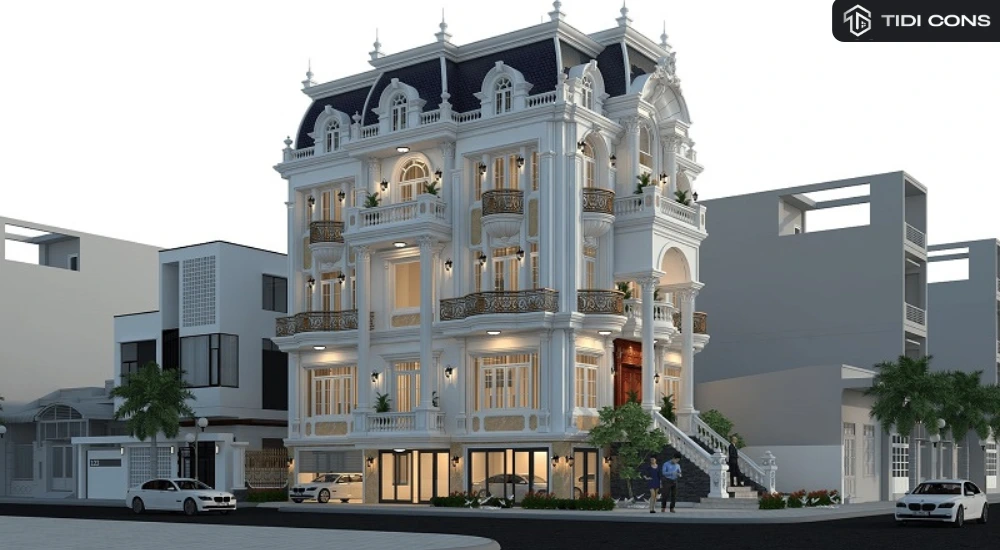 nhà phố 5 tầng tân cổ điển