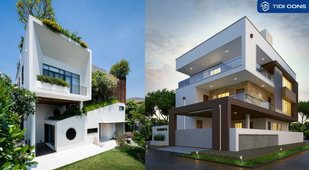 nhà phố 2 tầng 2 mặt tiền