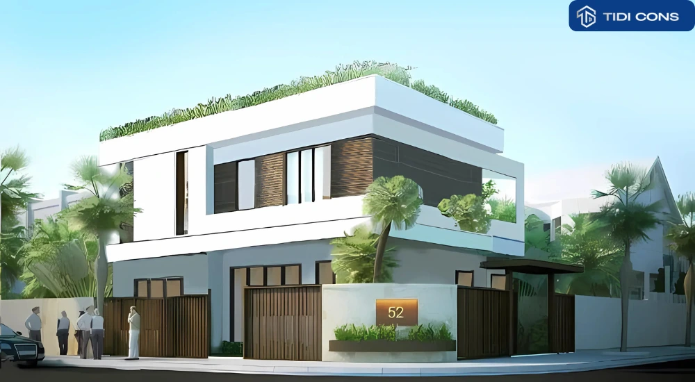 nhà phố 2 tầng 2 mặt tiền