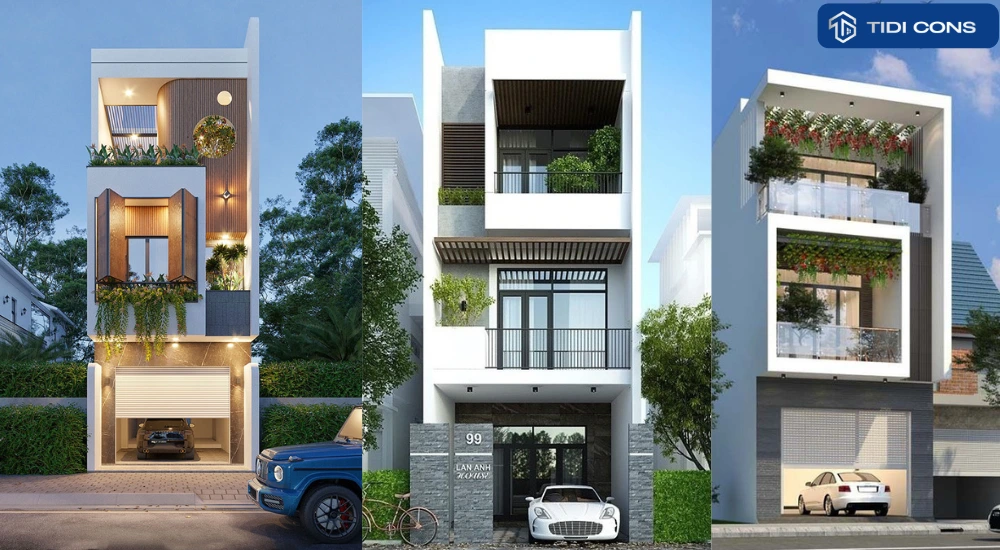 nhà phố 5m 2 tầng