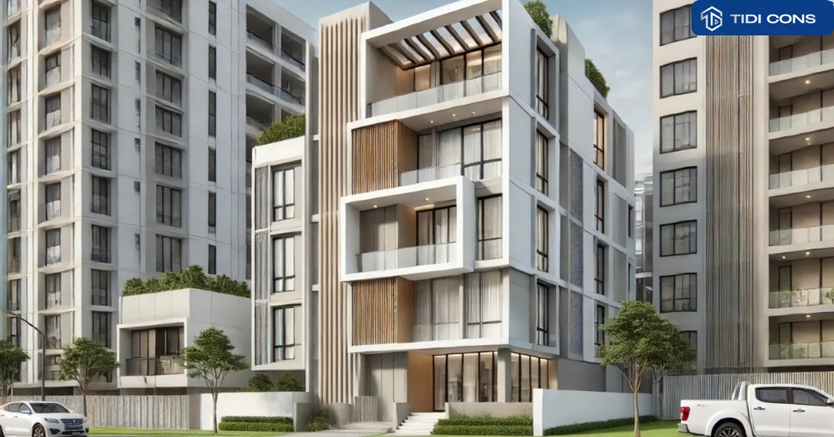 nhà phố 6 tầng hiện đại
