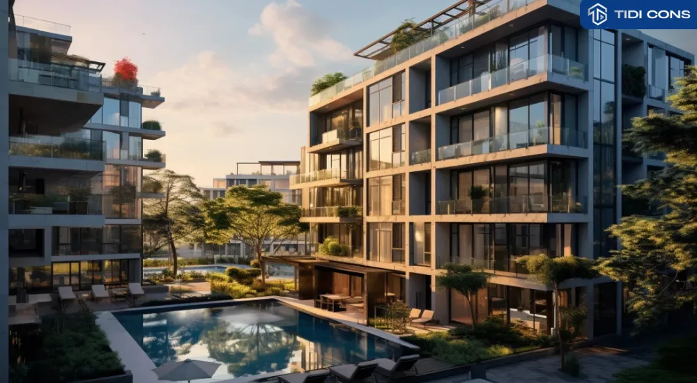 nhà phố 6 tầng hiện đại