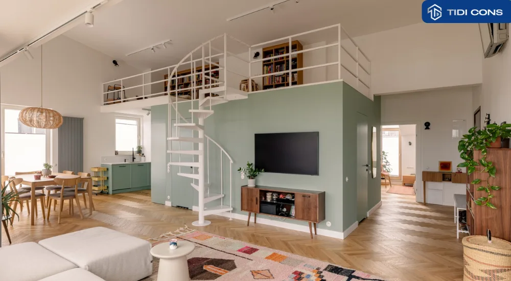 nhà phố gác lửng hiện đại