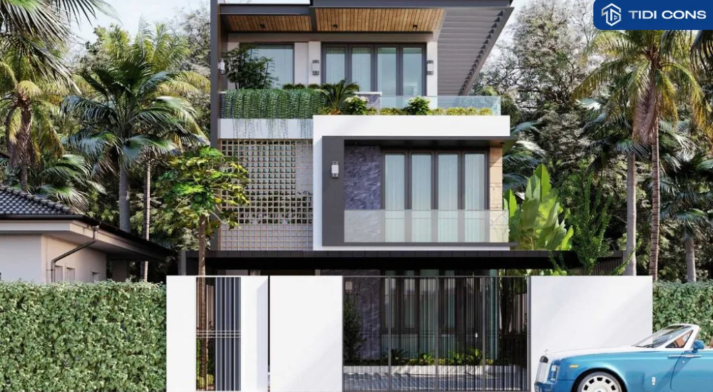 nhà phố hiện đại mặt tiền 10m